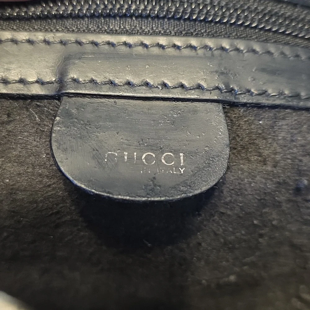 GUCCI BLACK NYLON/PATENT TRAVEL LINE BAG WITH COA - Picture 14 of 16